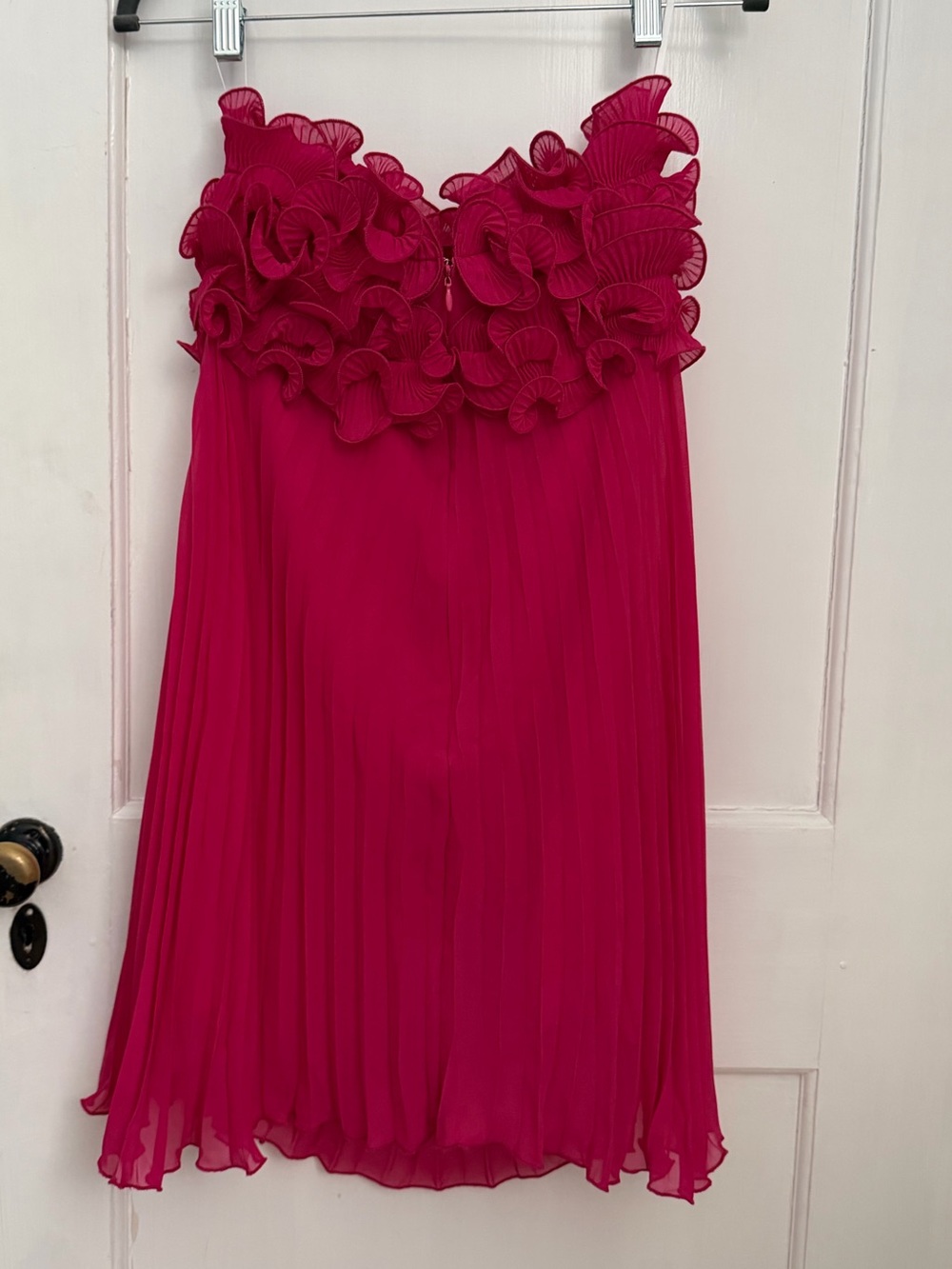 Commense Fuchsia Ruffled Strapless Mini Dress - Picture 3 of 3